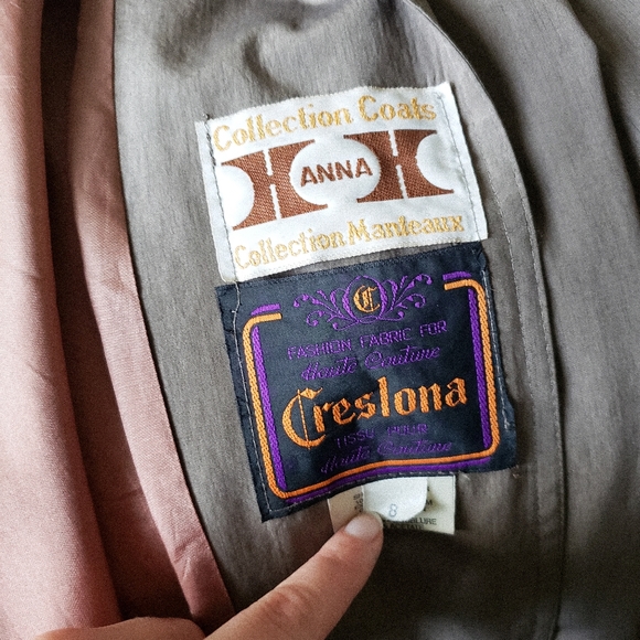 Brown taupe long trench coat oversized vintage - Picture 3 of 7